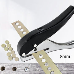 Silver Metal Handheld Hole Puncher - 3mm/8mm Hole Size, Ideal for Paper, Not for PVC Over 2.0MM Thickness