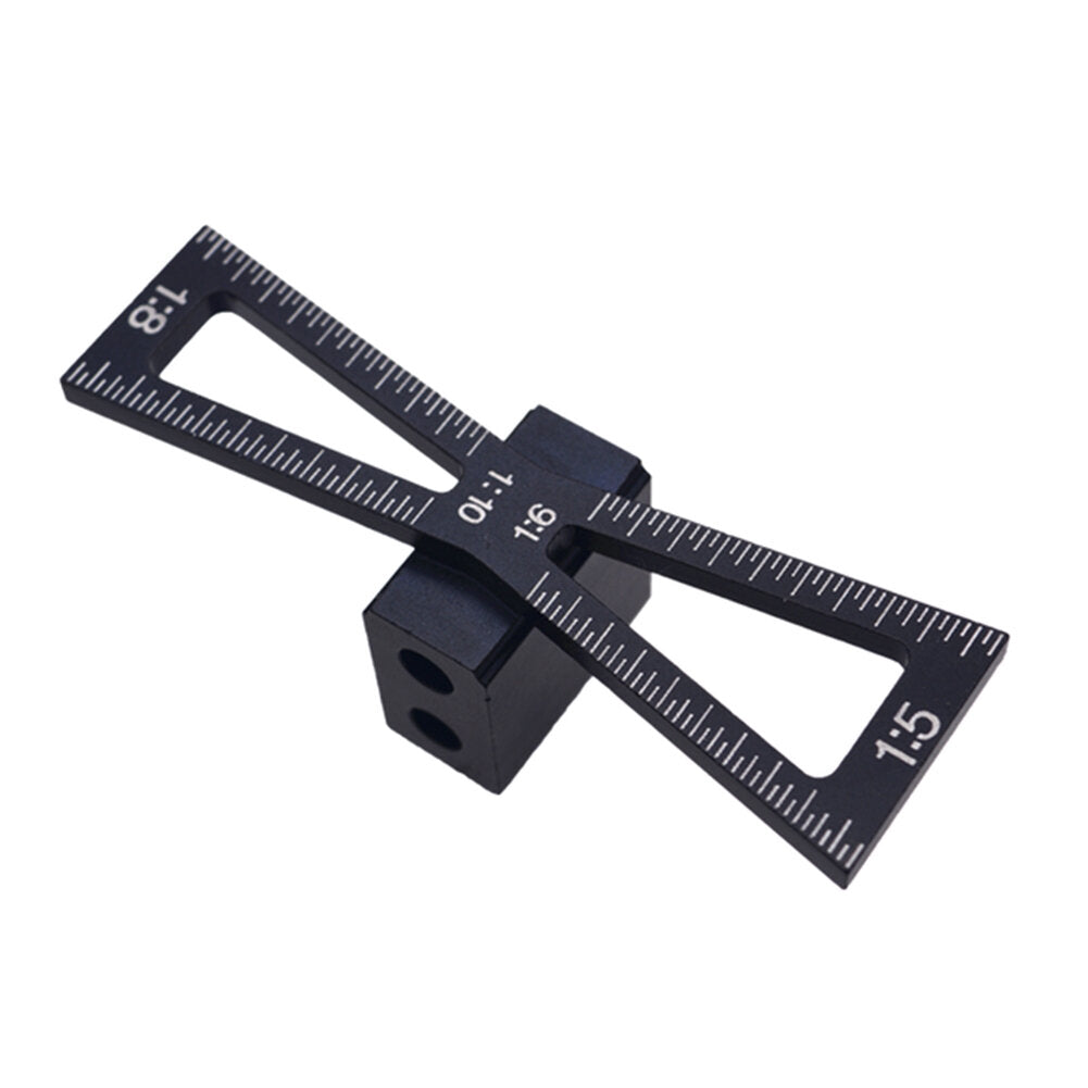 Aluminum Alloy Woodworking Marker Template Ruler Gauge for Accurate Dovetail Layout, 1:5-1:10 Proportions