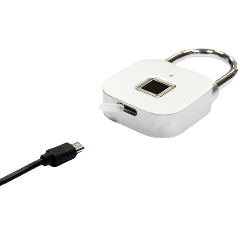 USB Smart Fingerprint Lock Rechargeable Keyless IP66 Waterproof Store Up To 39 Fingerprints for Door Luggage Padlock
