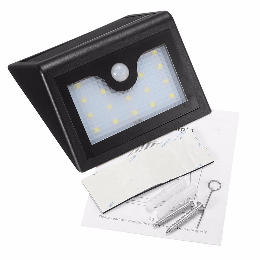 16 LED Solar Power PIR Motion Sensor Wall Light Outdoor Waterproof Garden Lamp