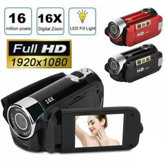 1080P Full HD Digital Camera with 2.7" Touch Screen, 270° Rotation, 16X Zoom & CMOS Sensor for Video Recording & Vlogging