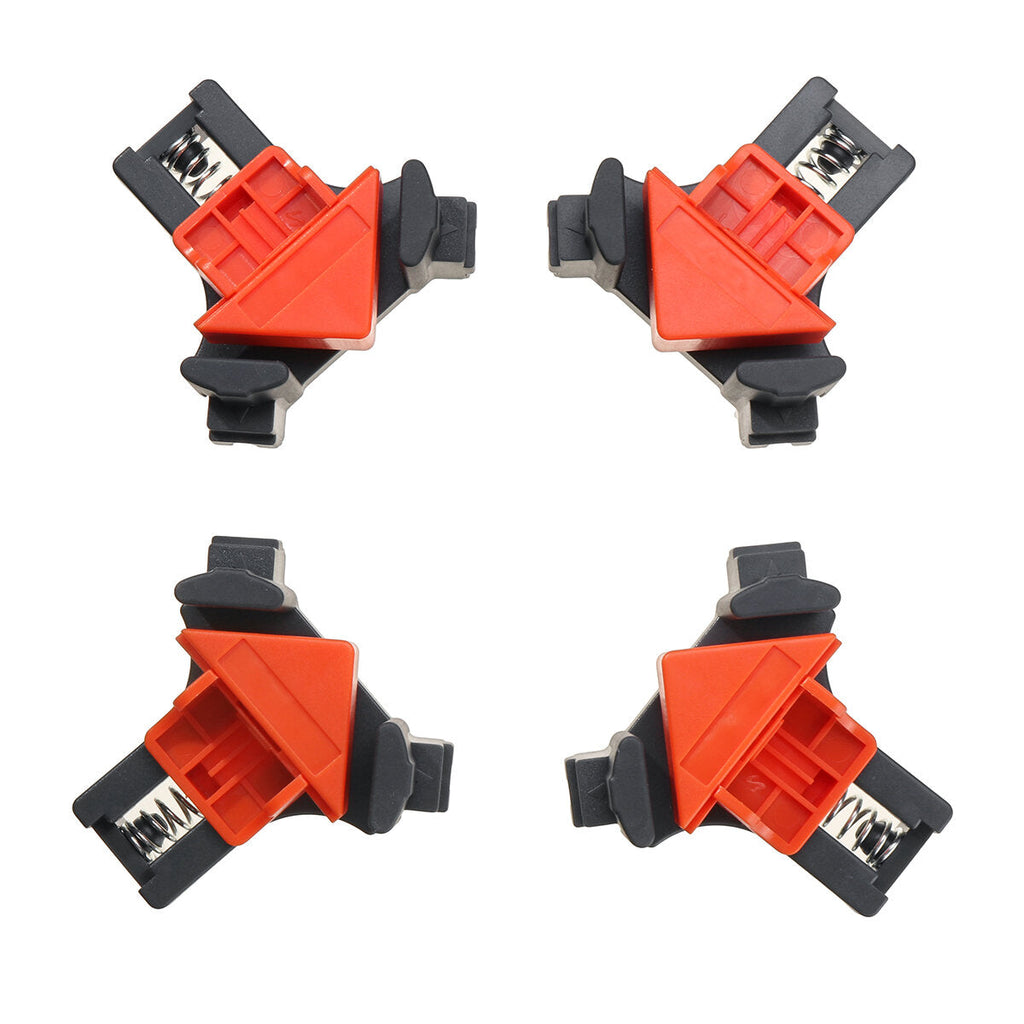 4pcs Adjustable 90 Degree Corner Clamp for Woodworking, Single-Handed Operation, Durable Right Angle Clips