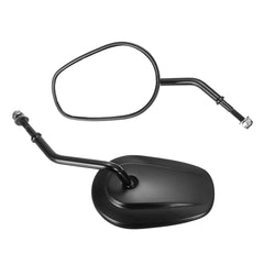 8mm Black Aluminum Alloy Left Right Rear View Side Motorcycle Mirrors