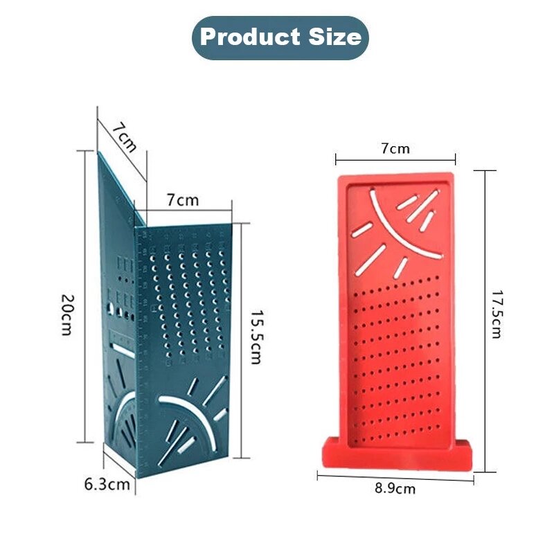 3D Angle Ruler - Multifunctional Measuring Tool for Woodworking, Durable ABS, Lightweight & Portable, Ideal for Engineers & Craftsmen