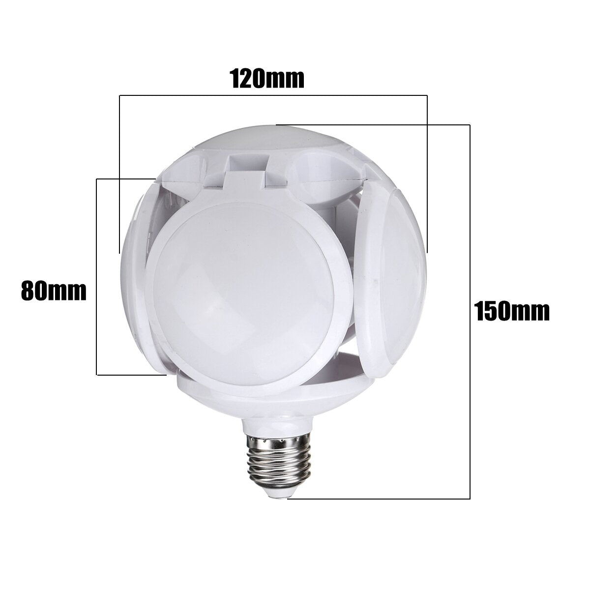 50W E27 Football  LED Garage Lamp Workshop Folding Light Deformable Ceiling Bulb AC165-265V