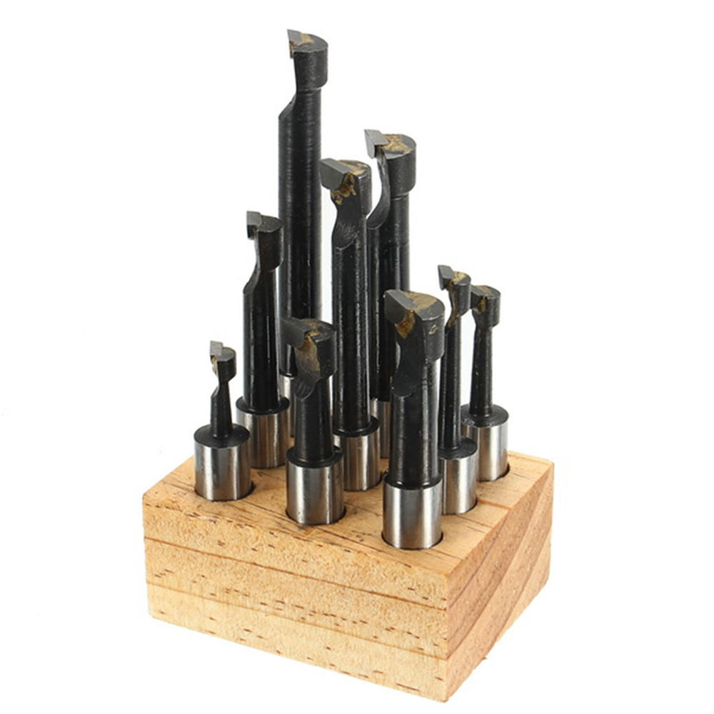 9pcs F1 1/2 Inch Shank Boring Bar Carbide Tipped Boring Bar Lathe Tools