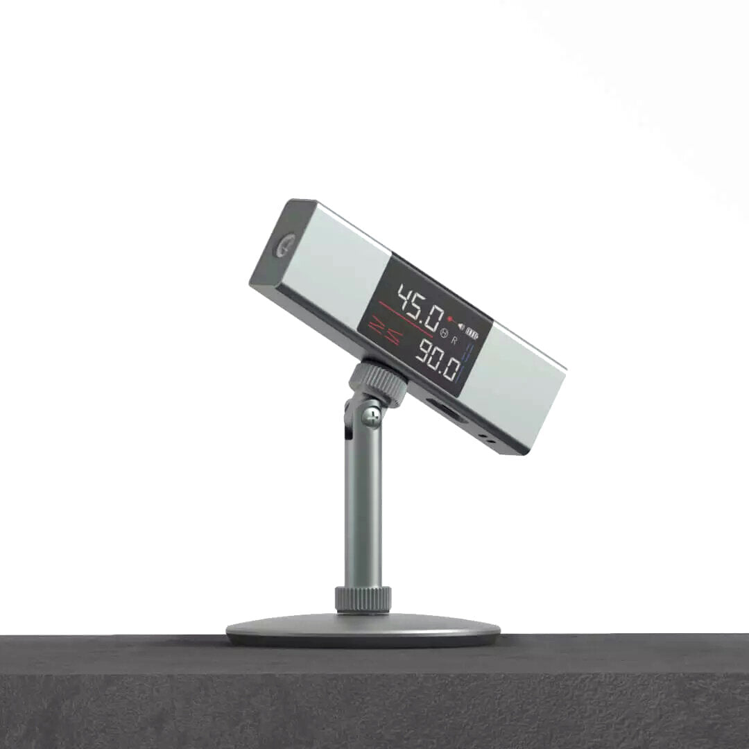 2 In 1 Dual Laser Protractor Digital Level Ruler Rechargeable 360 Arbitrary Angle Cast Line Measurement