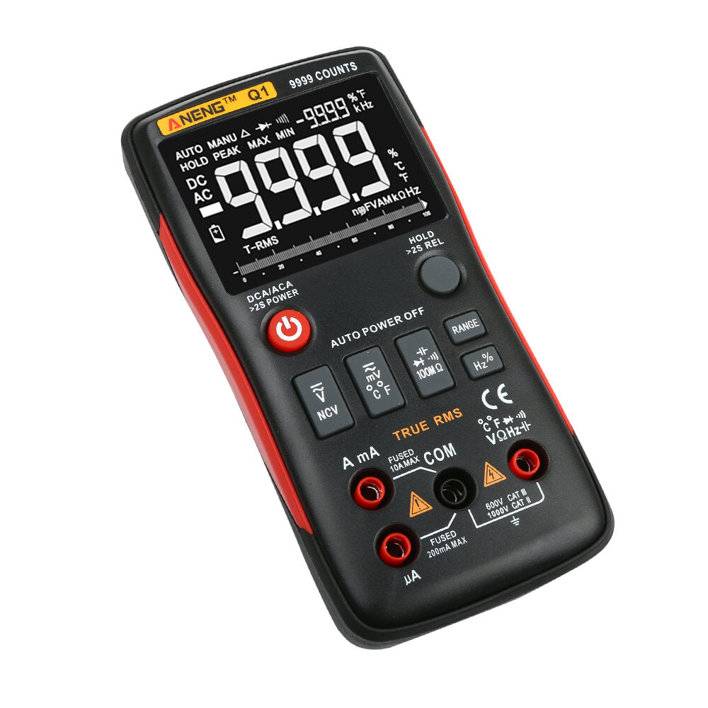 9999 Counts True RMS Digital Multimeter AC DC Voltage Current Resistance Capacitance Temperature Tester