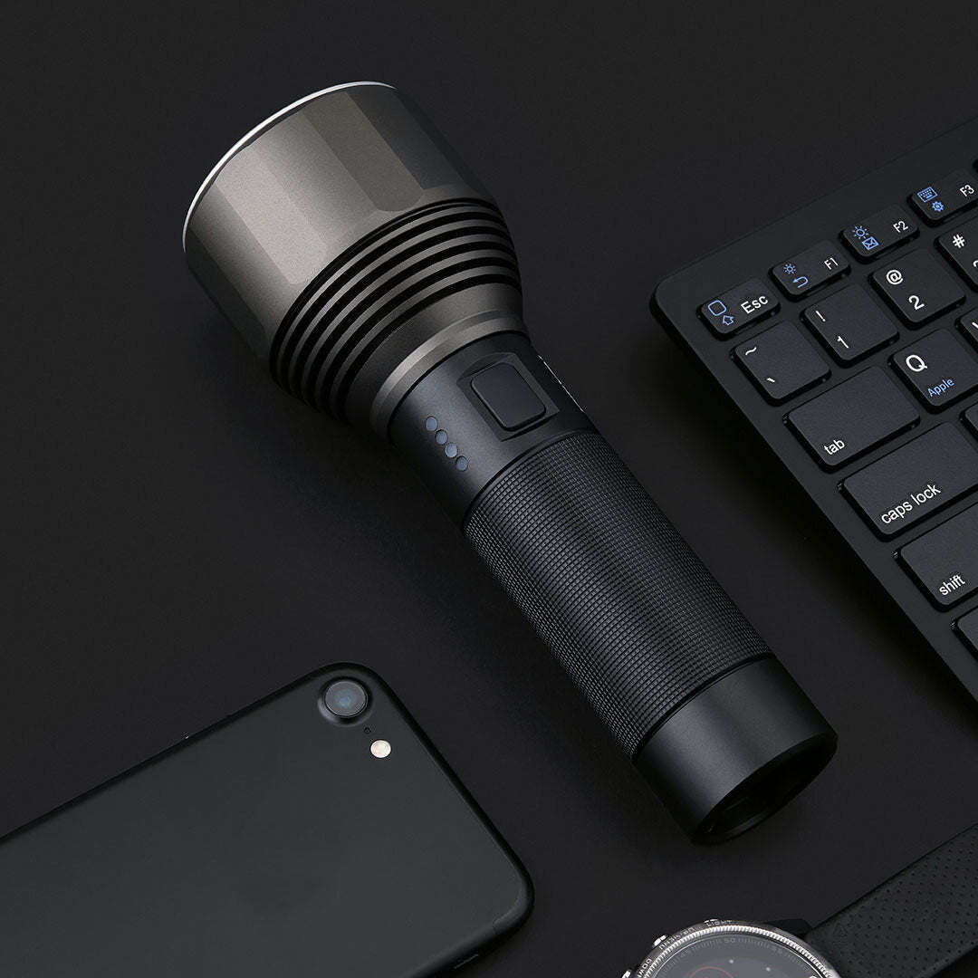 2000lm 6500K 380m USB-C Rechargeable Flashlight Set With Powerful 26650 Li-ion Battery