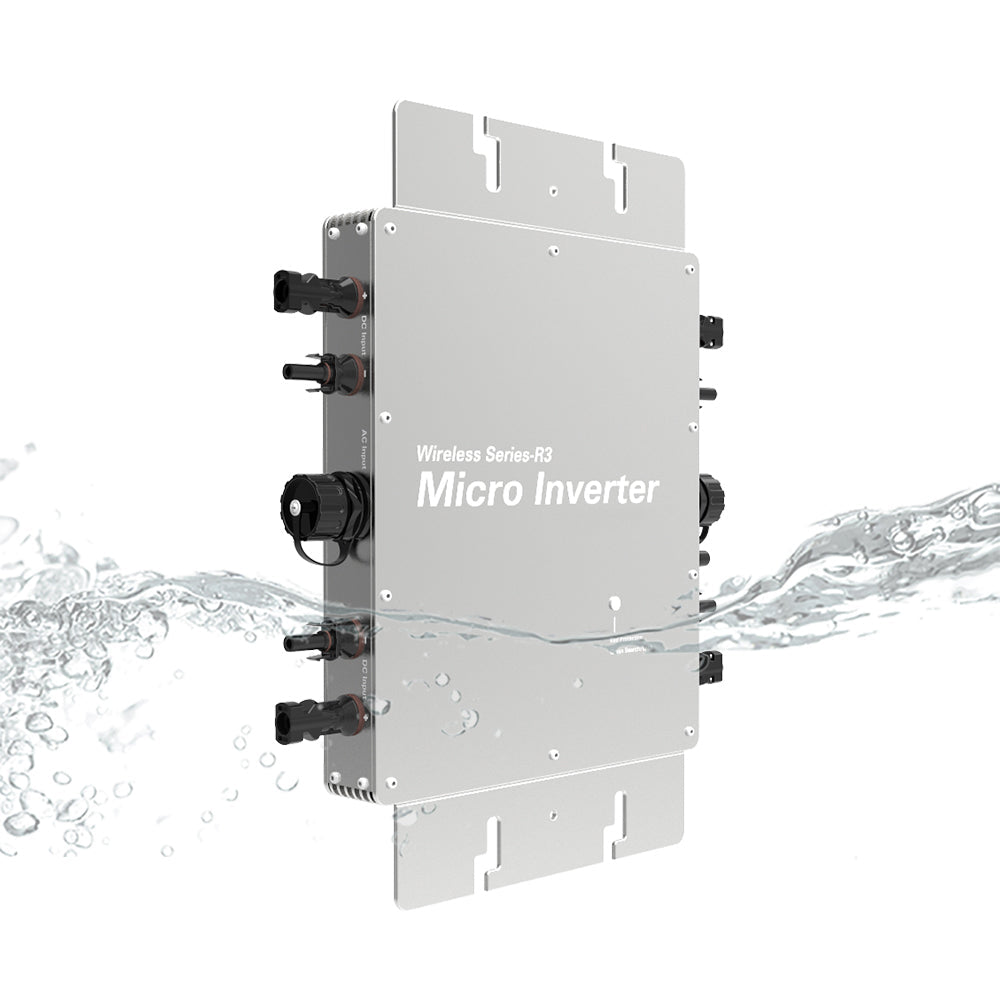 Micro Grid-connected Inverter 2000W 2400W 2800W PV Input 22V-60VDC to 120V230VAC Auto Switch with APP Monitoring System