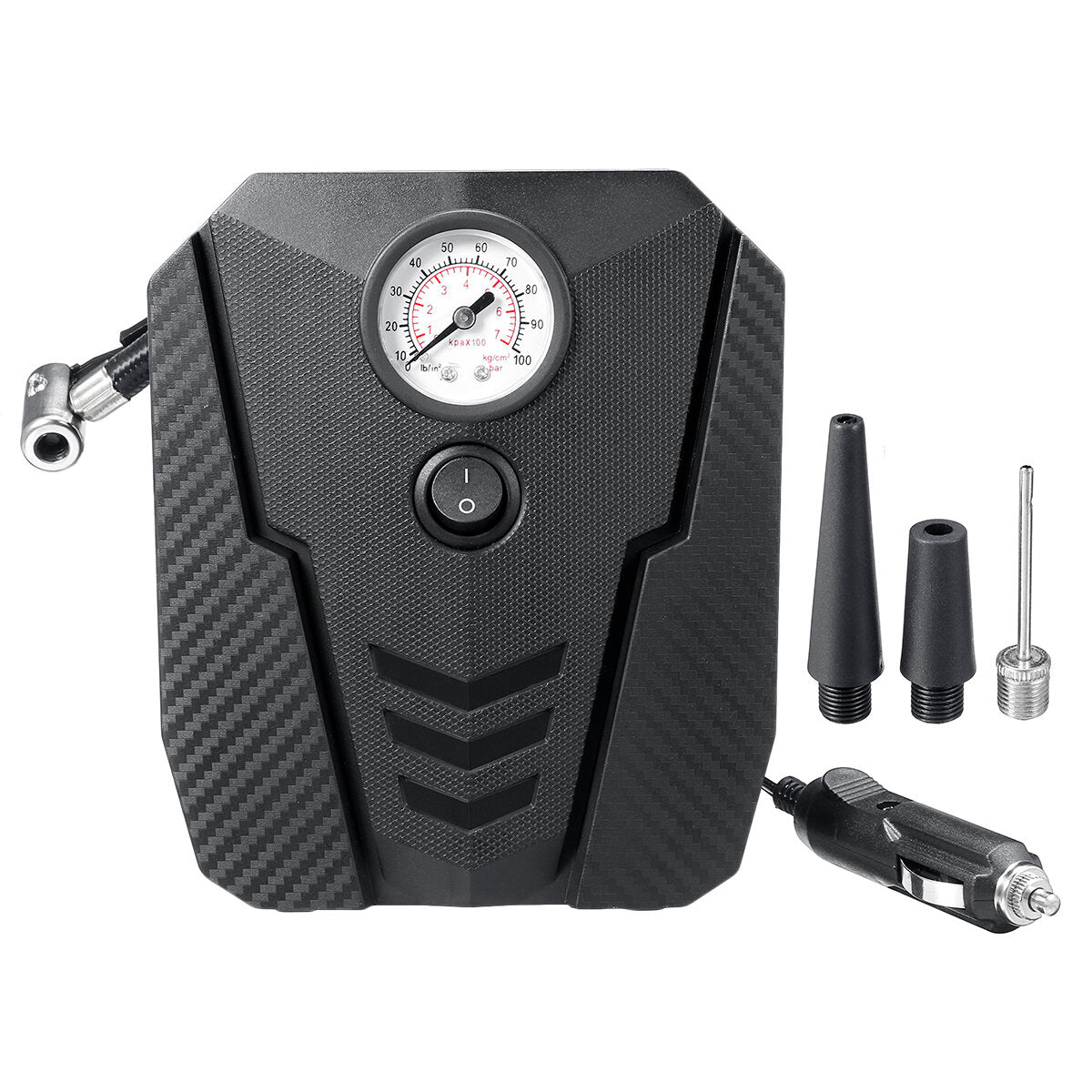 DC12V Car Air Compressor Inflatable Machine Inflation Pump with Nozzles