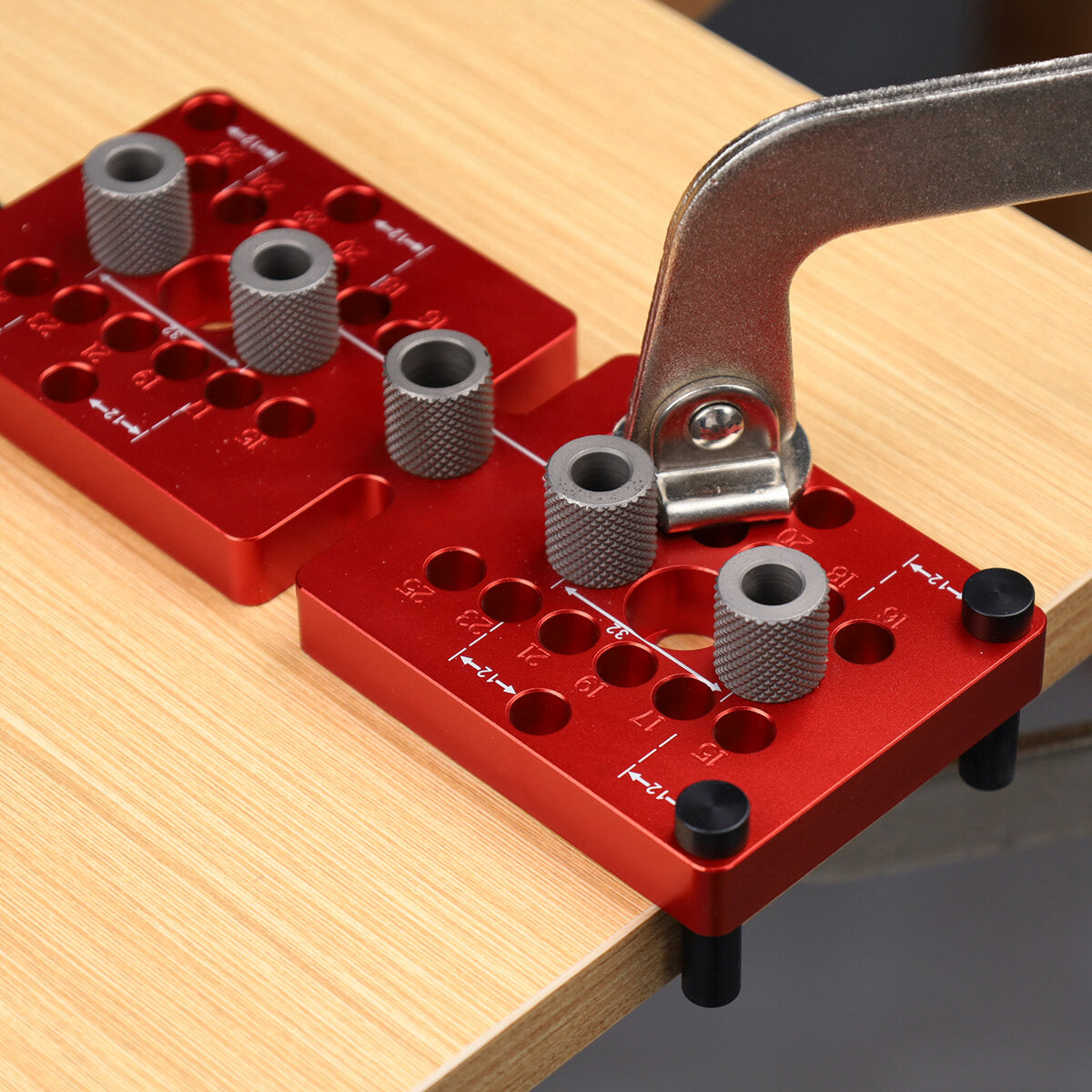 3-in-1 Hole Puncher for Woodworking, Adjustable Clamping, Fast Positioning, Precise Scaling, Versatile DIY Tool