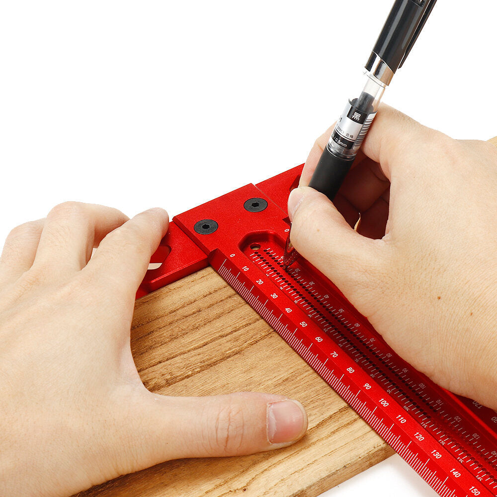 Aluminum Alloy Precision Marking Ruler Woodworking Multifunctional Scale Ruler Hole Ruler