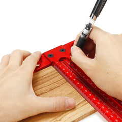 Aluminum Alloy Precision Marking Ruler Woodworking Multifunctional Scale Ruler Hole Ruler