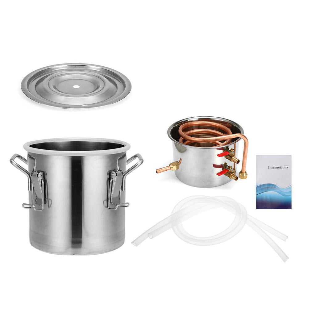 6/8L Alcohol Distiller 304 Stain Steeless Boiler Home Alcohol Making Set
