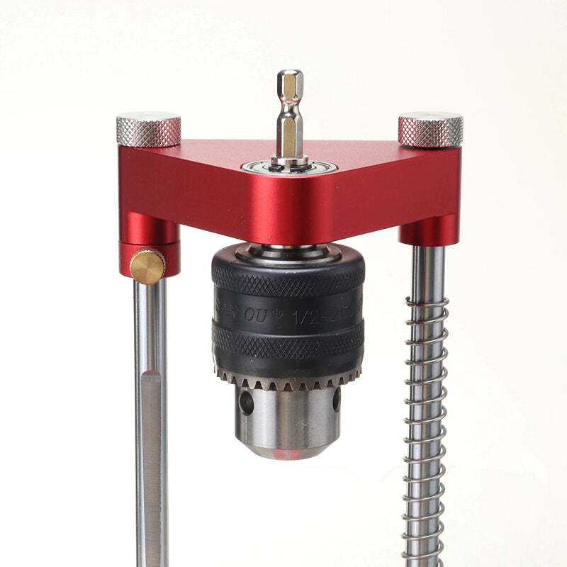 Red Aluminum Alloy Drill Locator for Household Use, 40-192mm Expansion, Fits 1.5-13mm Drill Bits, Portable Tool Set
