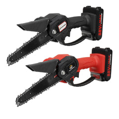 6 Inch 88VF Cordless Electric Chain Saw One-Hand Saw LED Woodworking Wood Cutter