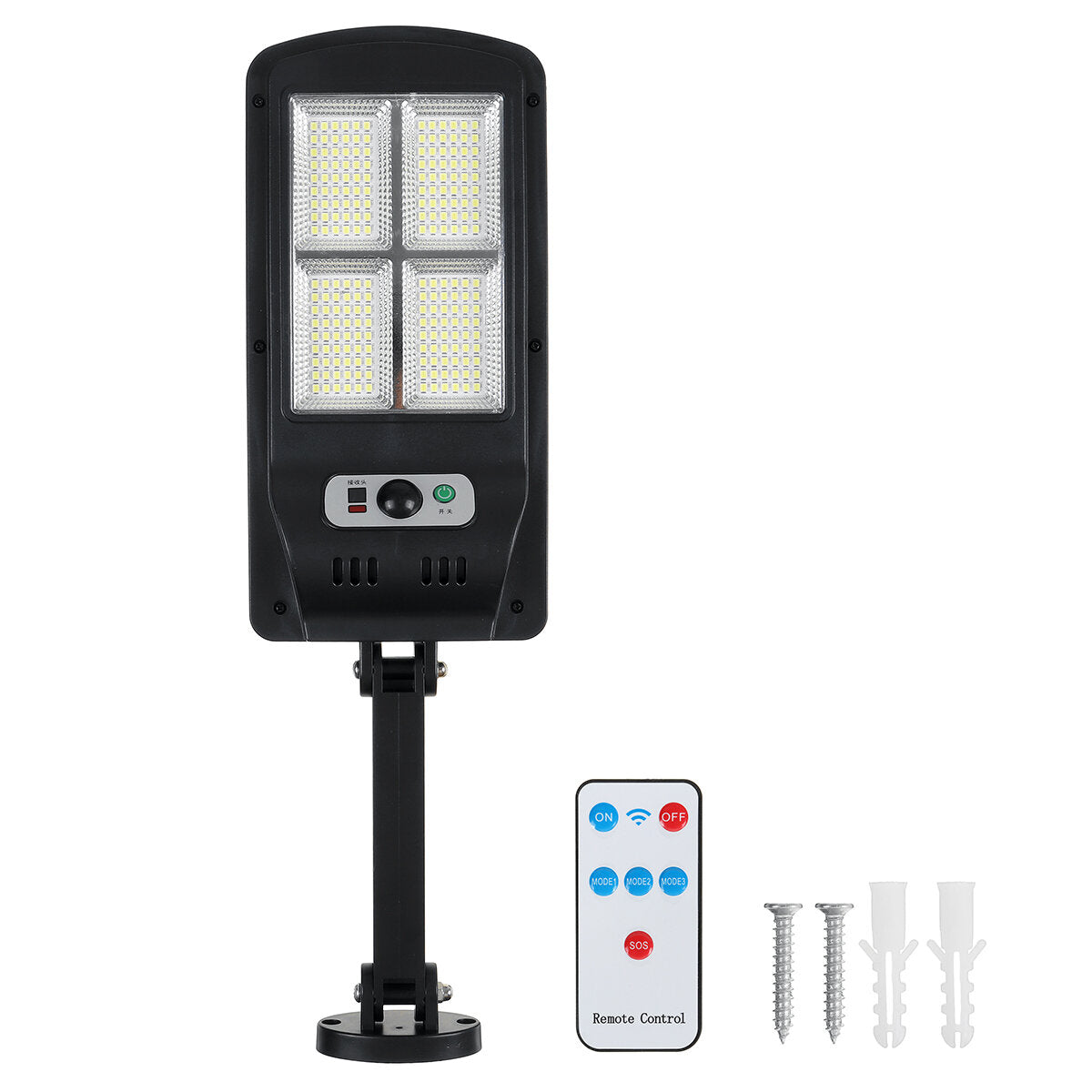 LED Solar Wall Light Garden Security Lamp PIR Motion Sensor IP65 Remote Control