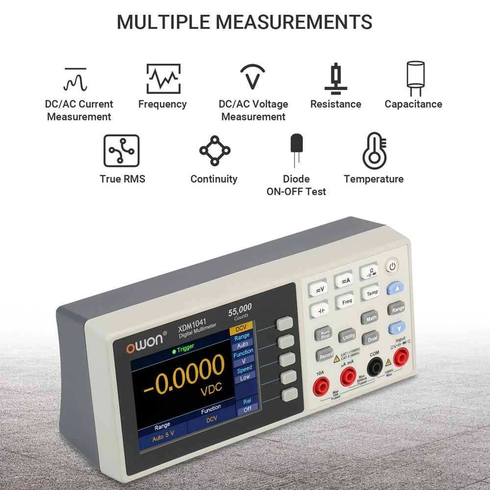 USB Digital Multimeter 55000 Counts High Accuracy Universal Desktop Multimeters Meter with 3.5-inch TFT LCD Screen