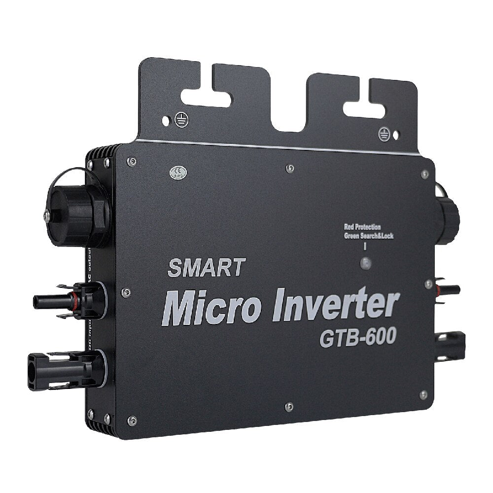 800W Grid Tie Micro Solar Inverter With Wifi Function Network Connection IP65 Waterproof 110V 230V Black