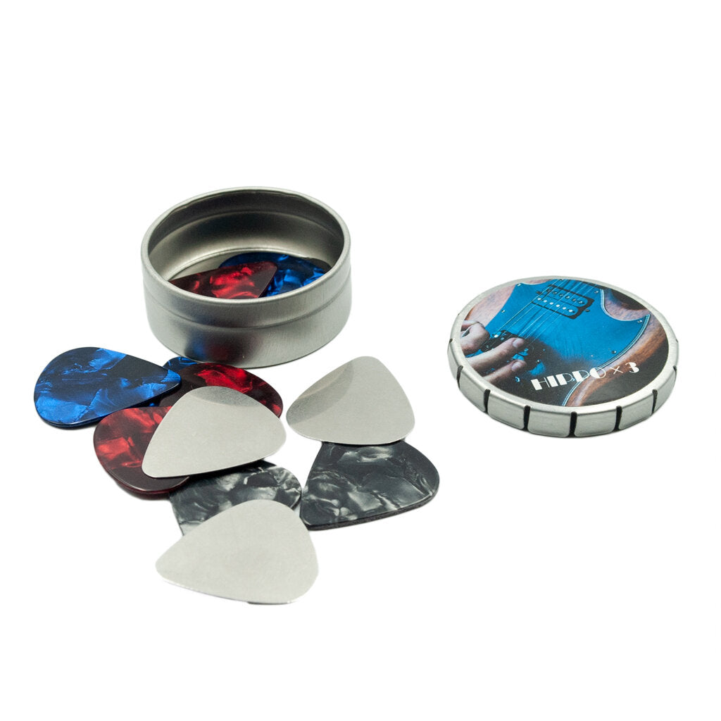 12PCS Electric Guitar Picks with Metal Storage Box for Guitar Accessories