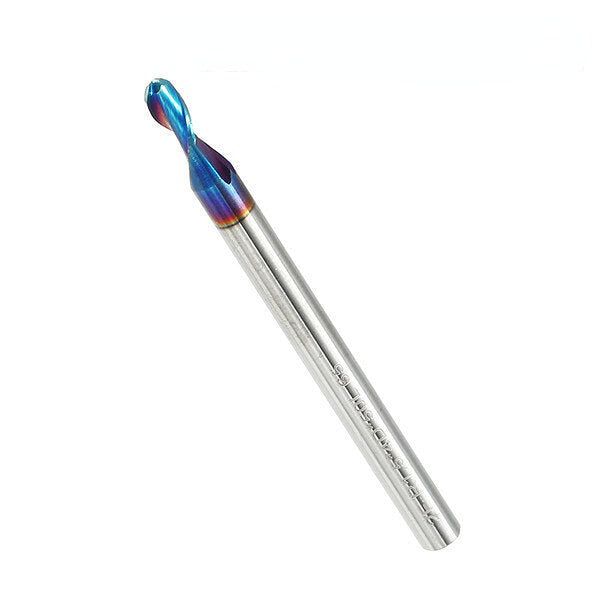R0.5-R3 2 Flutes Tungsten Carbide End Mill HRC65 NACO Coated Ball Nose Milling Cutter