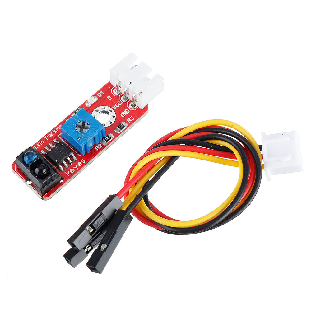 Gray-scale Sensor(Pad hole) Anti-reverse Plug White Terminal TCRT5000 Sensor Module