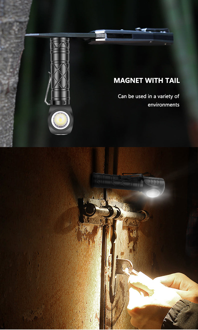 LED Strong Flashlight 800LM Super Bright Portable Torch Headlamp USB Rechargeable Waterproof for Working Hunting Camping