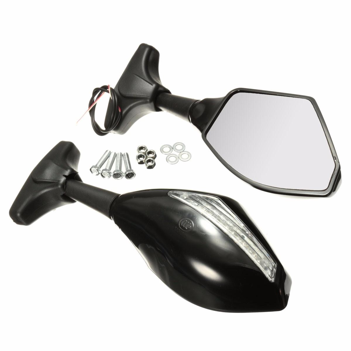 Motorcycle Rear View Mirror with LED Turn Signal