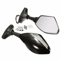 Motorcycle Rear View Mirror with LED Turn Signal