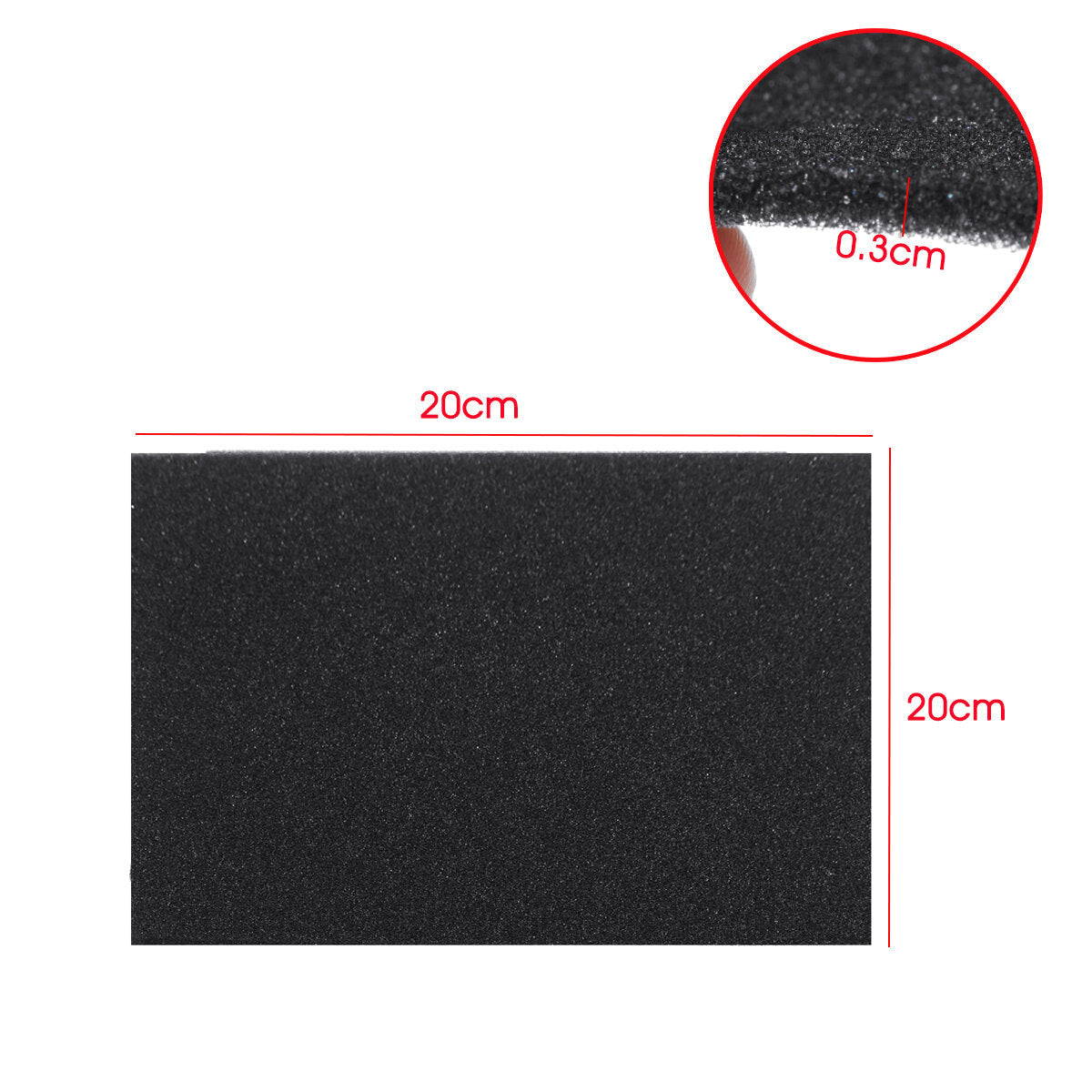 10PCS Acoustic Wall Panel Soundproof Foam Pads Car Studio Insulation Treatment 20x20cm