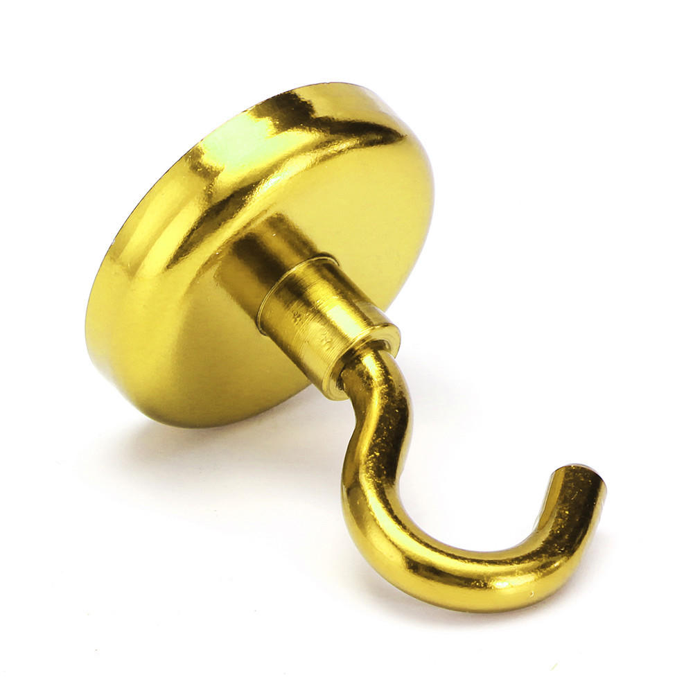48mm 90KG Magnetic Hook Holder Neodymium Magnet Yellow Hook Magnet