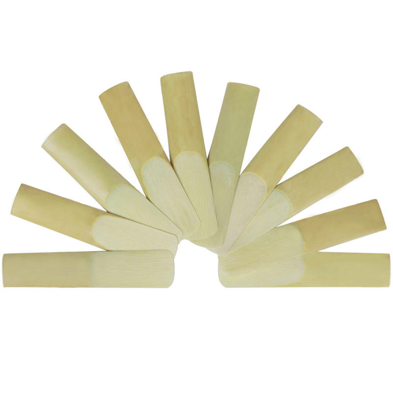 10Pcs Eb Alto Saxophone Sax Bamboo Reeds 2.5 Strength Woodwind Instruments Parts