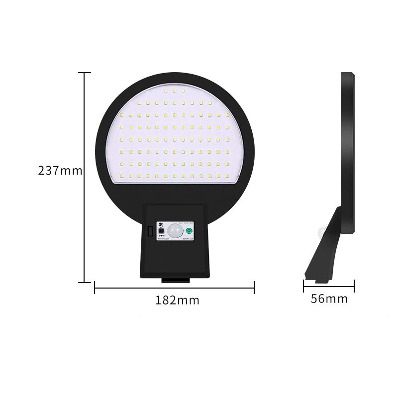 90LEDs Solar Powered Light Outdoor Waterproof Motion Sensor Street Light for Garden Decoration