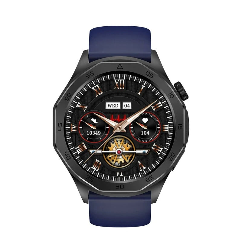 1.43" AMOLED Smart Watch: ECG, Blood Glucose, Heart Rate, Sleep Monitor, IP68 Waterproof, Multi-Sport, Bluetooth Call, Women's Health