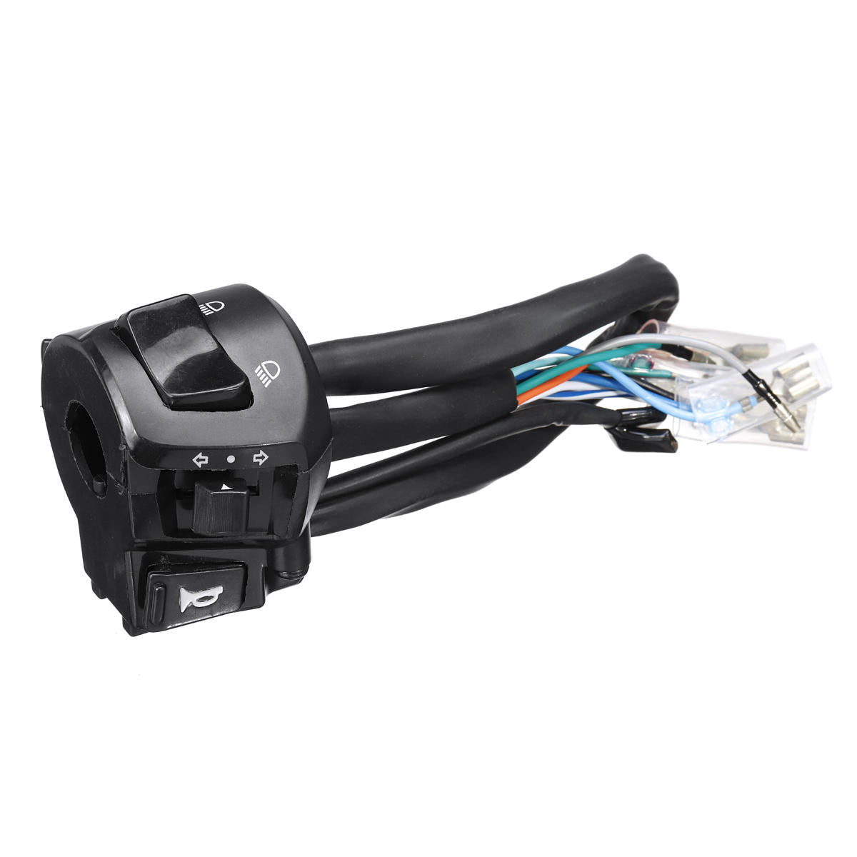 12V Motorcycle 7/8" Handlebar Horn Turn Signal Headlight Electrical Start Switch Double Throttle