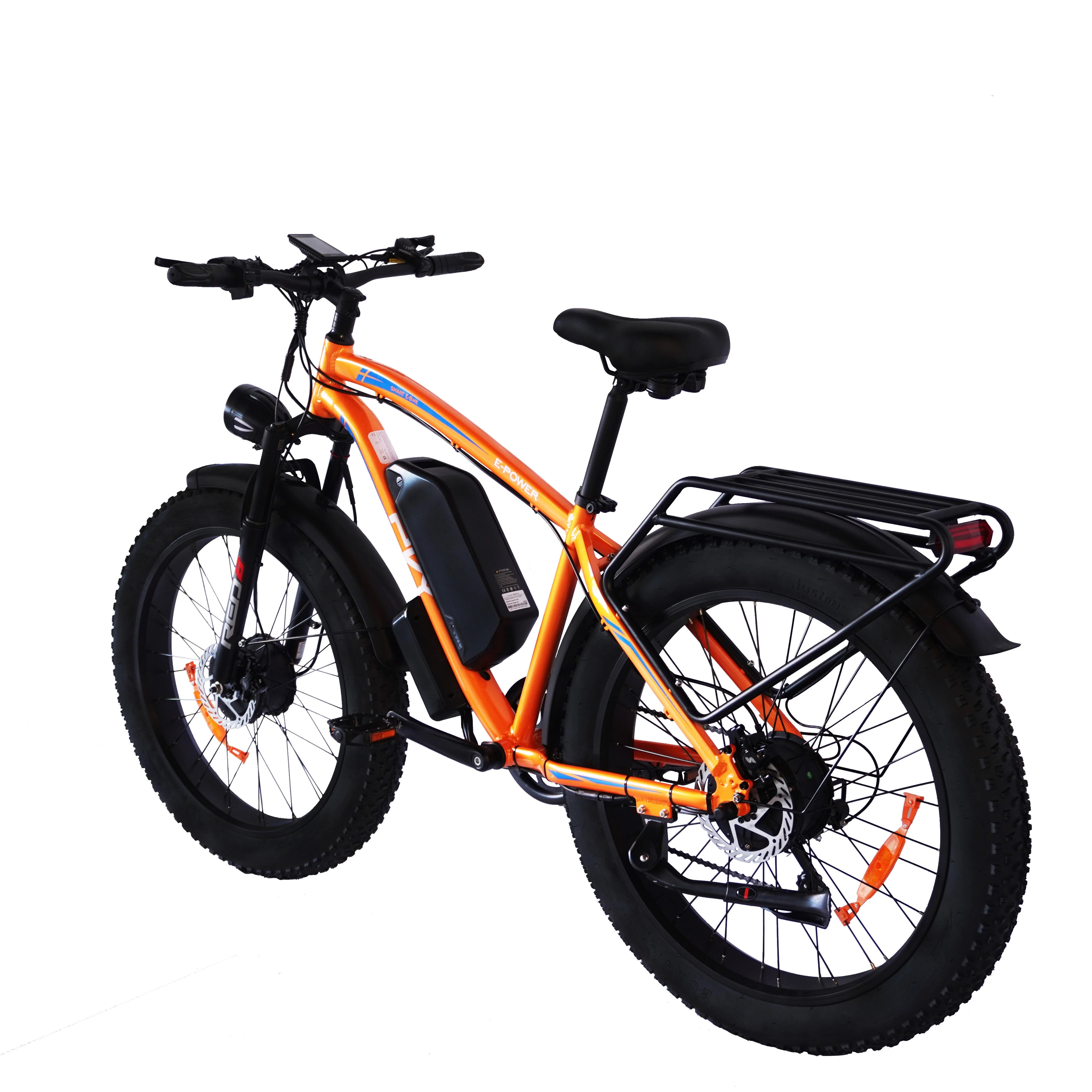 Electric Bike, 48V 25Ah Battery, 1200W*2 Dual Motors, 26 Inch Fat Snow Tires, Top Speed 25KM/H, 80-150KM Long Range, 150KG Max Load Electric Bicycle