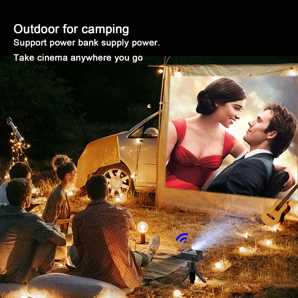Mini Wifi Smart Portable Outdoor Projector Full HD1080P Office Home Theater Movie Wireless Same Screen Projector