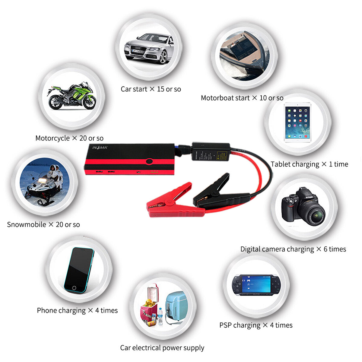 12000mAh 700A Car Jump Starter Car Emergency Starting Power Booster Charger Bank