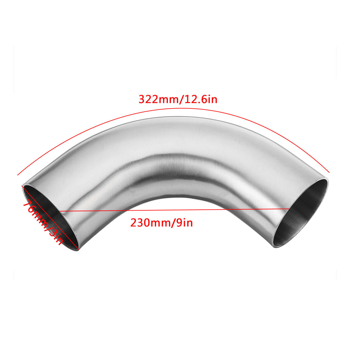 OD 90 Degree Exhaust Pipe Bends Tube Elbows Stainless Steel