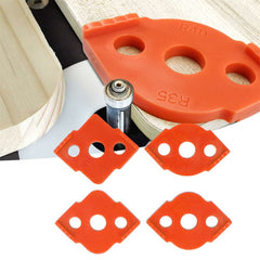 Router Template Kit - 4 ABS Jigs for Woodworking, 8 Sizes (R5-R40), Durable & Easy to Use for Fillet Cuts, 180g