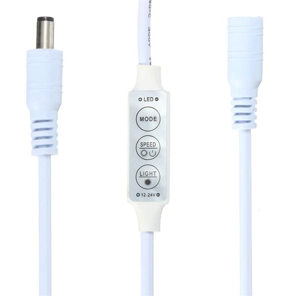 1M Waterproof SMD 3528 60 LED Flexible Strip Light + 12V UK Plug Power Supply + Dimmer