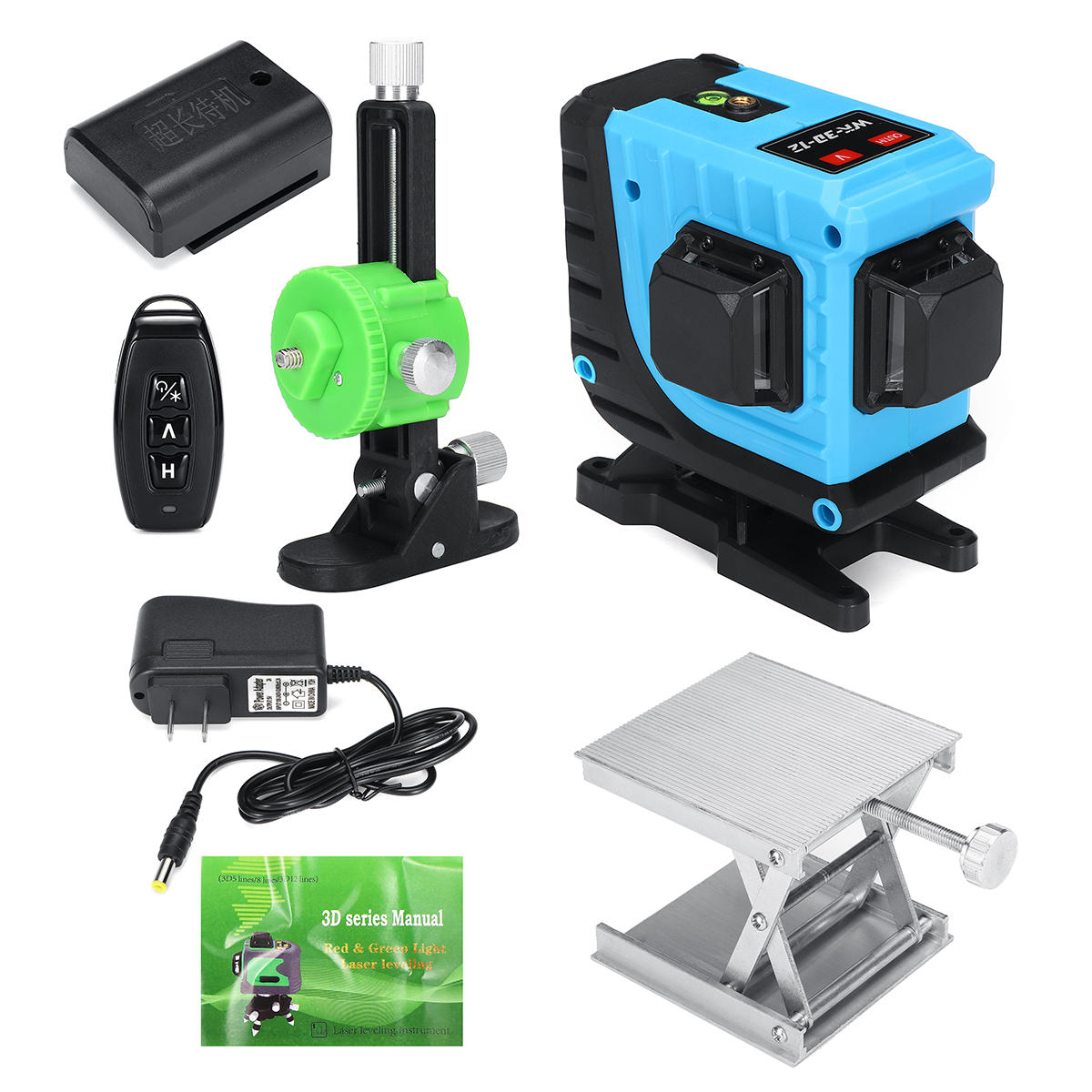 12 Lines 360 3D Cross Lines Green Laser Level Self Leveling APP/Remote Control