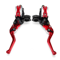 7/8" Motorcycle Master Cylinder Hydraulic Brake Pump Clutch Handlebar Lever Reservoir Set