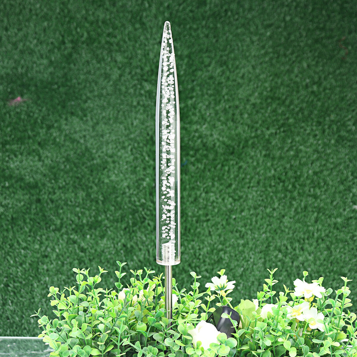 2Pcs LED Solar Light Powered Bubble RGB Light Color Changing Lawn Lamp Garden Decor