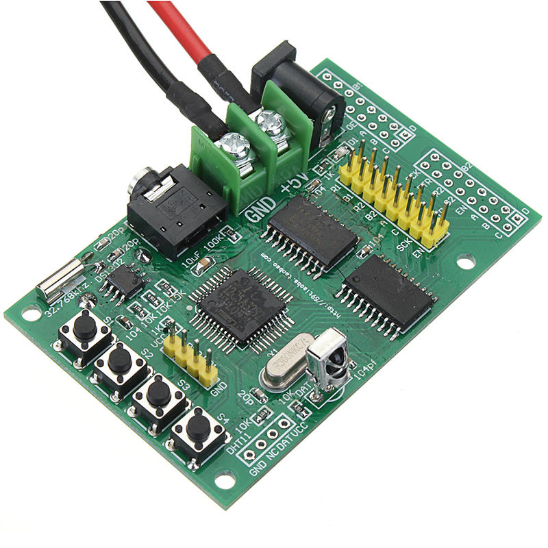 16X32 Colorful Multifunctional Clock Music Spectrum LED Lights Display Assembled Dot Matrix Board