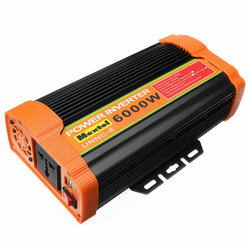 6000W Solar Power Inverter 12V DC To 220V AC Car Modified Sine Wave Converter