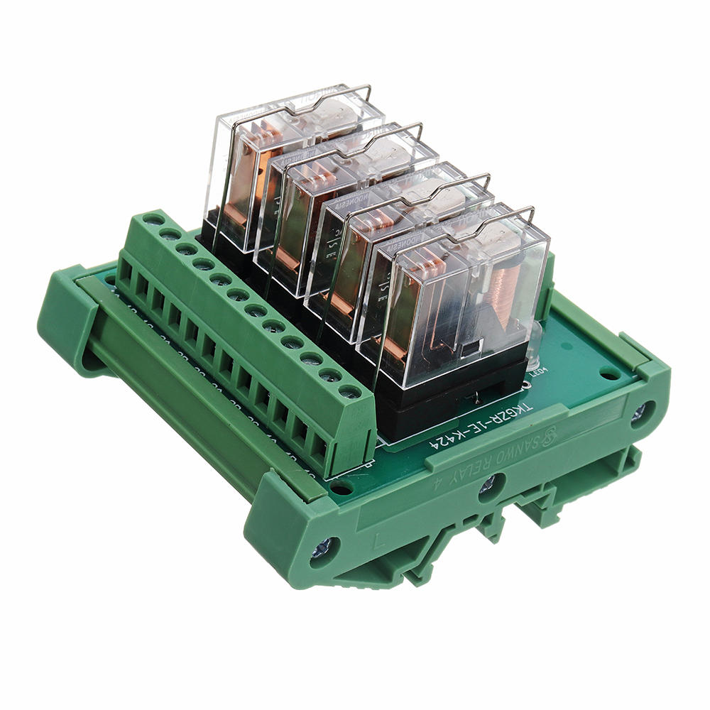 4 Channel Relay Module PLC Amplification Board Controller With Indicator Light DC 24V