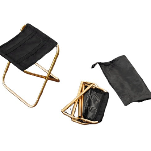 Outdoor Camping Folding Chair Outdoor Barbecue Stool Fishing Chair Folding Stool Portable Stool Camping Alloy Small Chair
