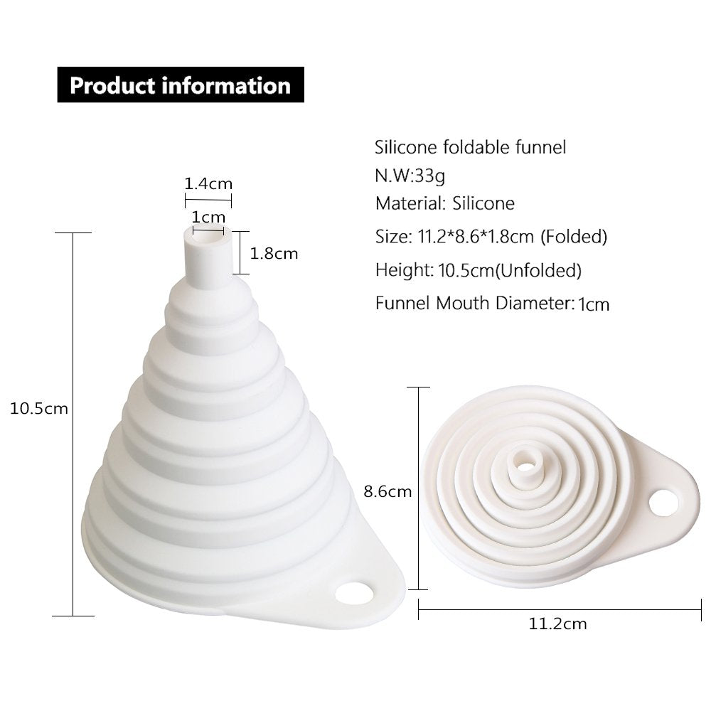 Home & Kitchen Fordable Funnel,Silicone Collapsible Style,BPA-free,Heat Resistant,for dishwasher